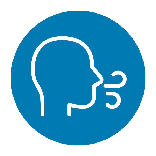Icon of a person breathing